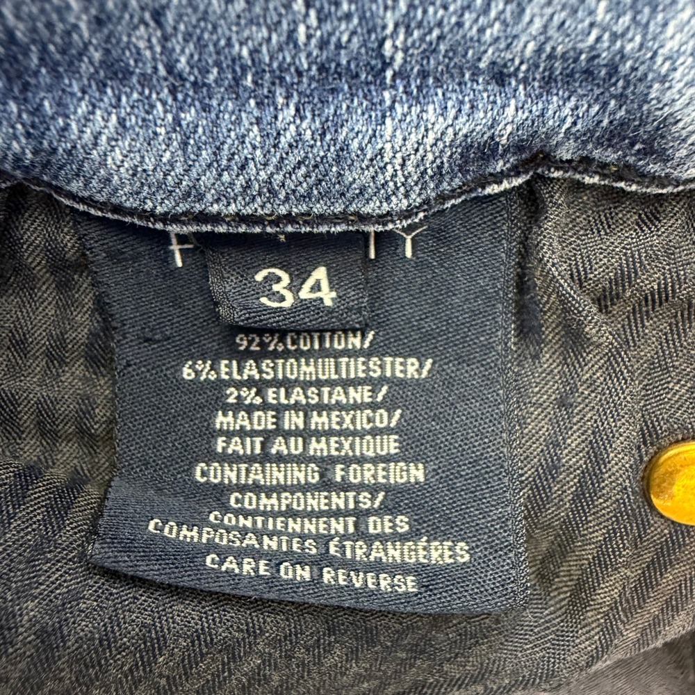 Fidelity Jeans Mens 34 (Fits 32x33.5) Blue Torino Slim Fit Cruz Stretch *FADED - Picture 3 of 16